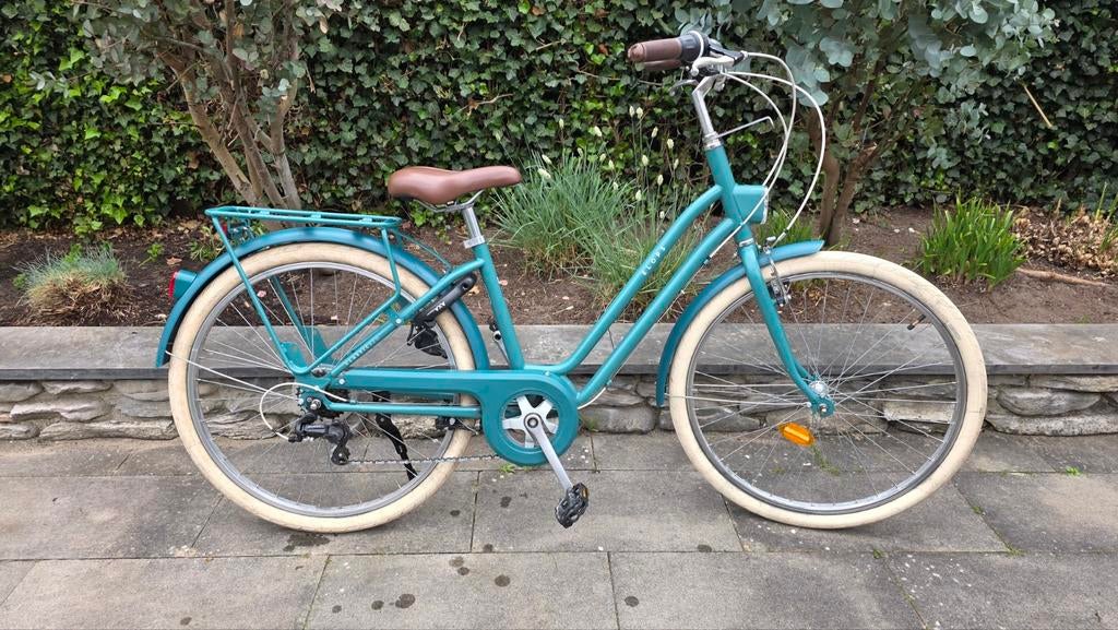 Elops Stadsfiets 520, Laag frame, 26 inch, 6 versnellingen, Gebruikt, Velgrem, Versnellingen, Minder dan 47 cm