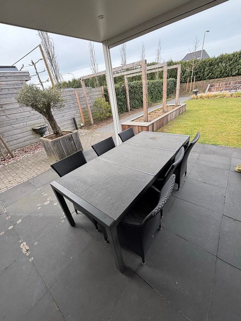 GRATIS AF TE HALEN: Tuinset 6 personen - Tafel met 6 stoelen, Tuin en Terras, Ophalen, Overige materialen, Gebruikt, Eettafel