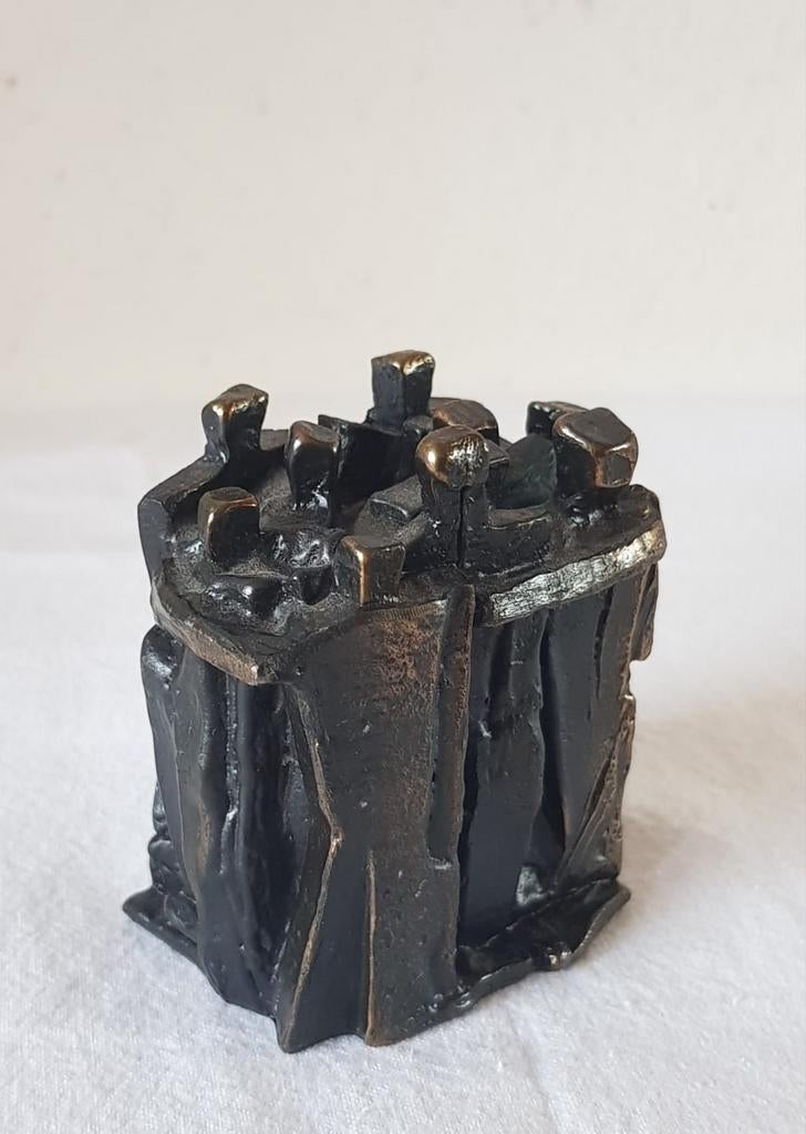 Bronzen beeldje 'Gebundelde kracht' van Frans Steginga, Ophalen of Verzenden