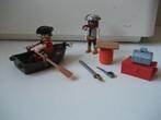 playmobil piraten met bootje en attributen, Ophalen of Verzenden, Zo goed als nieuw