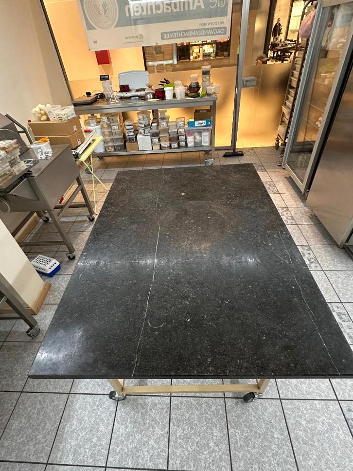 Marmeren tafel ideaal voor chocolade, Huis en Inrichting, Tafelonderdelen, Gebruikt, 100 tot 150 cm, 50 tot 100 cm, Rechthoekig