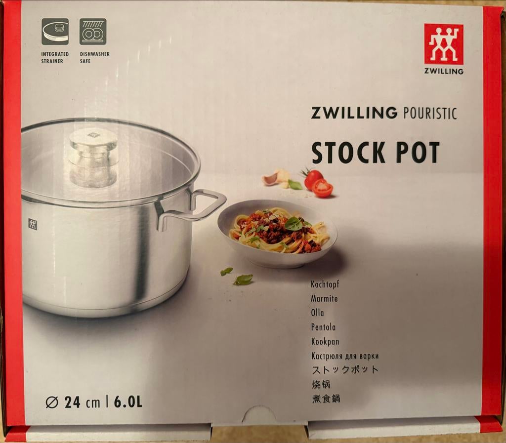 Zwilling Pouristic Soep / Kookpan - 24cm / 6.0L - Nieuw!, Kookpan of Snelkookpan, Inductieplaat, Verzenden, Nieuw