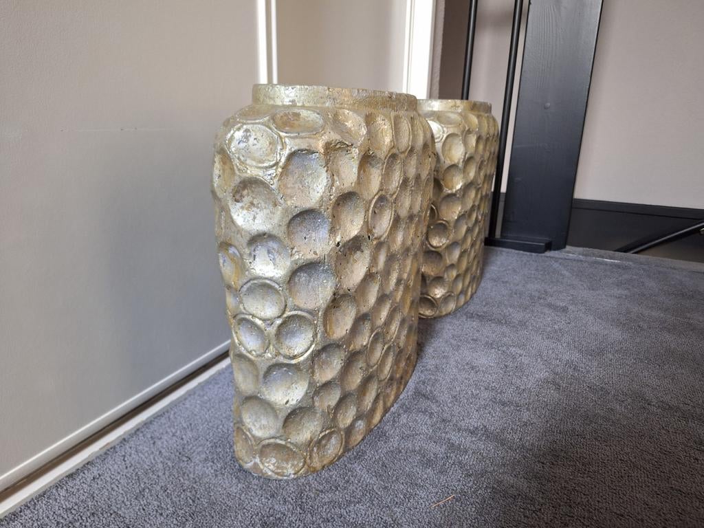 2 Bloempotten PTMD 39x40 cm - Decoratieve Potten, Ophalen of Verzenden