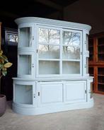 Organische winkelkast | Halfronde blauwe Winkelvitrine #6895, Niet ingevuld, 200 cm of meer, Niet ingevuld, Ophalen of Verzenden