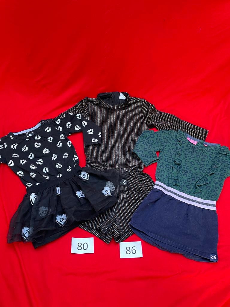 Z8 en HEMA Meisje Maat 80 & 86 - Jurkjes & Jumpsuit, Ophalen of Verzenden, Zo goed als nieuw, Meisje, Setje