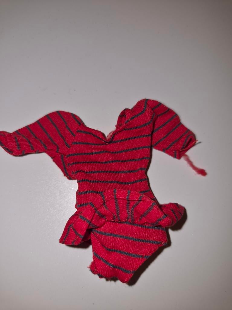 192 fleur balletpakje Vintage barbie onesie rood gestreept, Ophalen of Verzenden