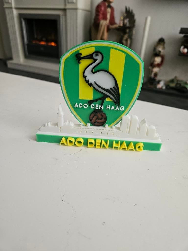 ADO Den Haag logo met skyline en stadion 3D geprint, Ophalen of Verzenden