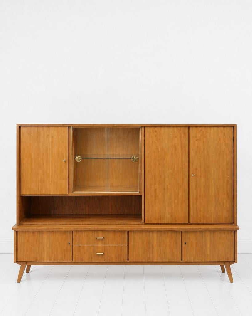 Vintage highboard/kast/wandmeubel/dressoir 60s, Ophalen