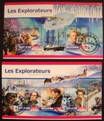 - 717 -2 Blokken met Schepen, met Ontdekking van de Polen., Verzenden, Gestempeld, Overige thema's