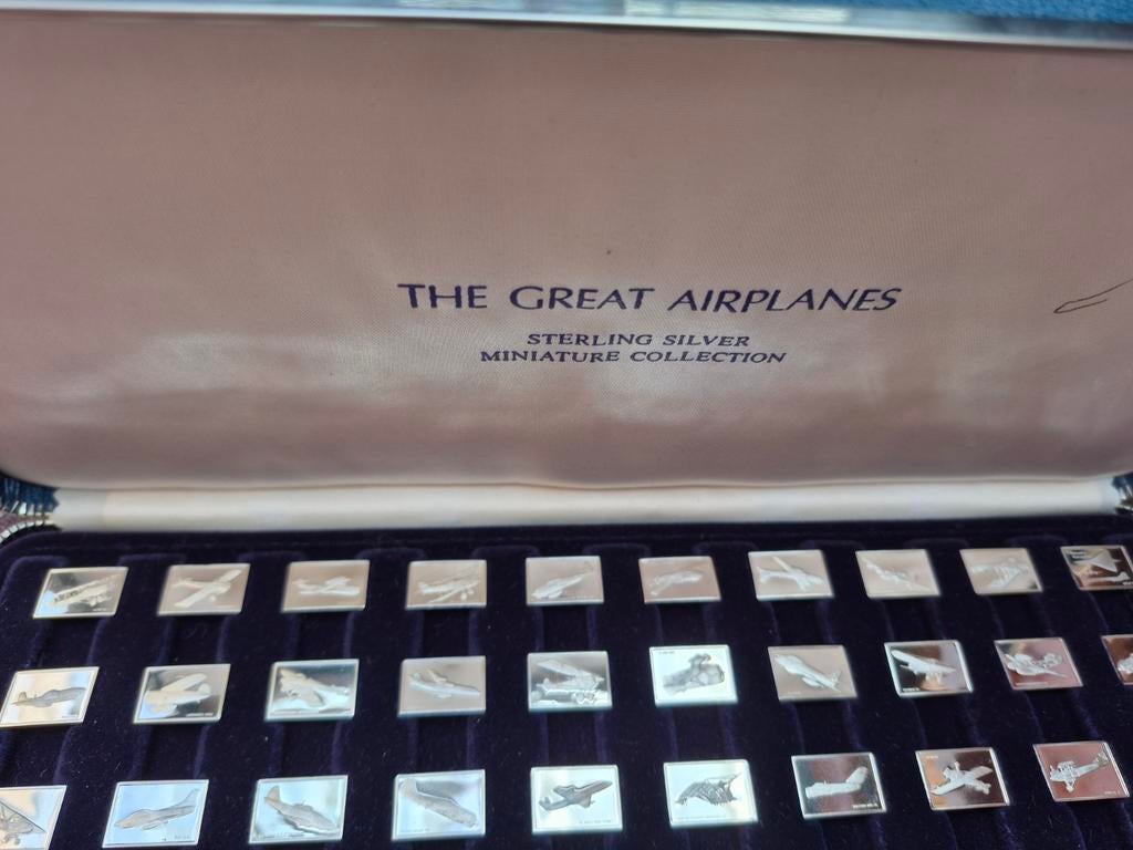 Franklin Mint 'The Great Airplanes' Sterling Zilver, Postzegels en Munten, Edelmetalen en Baren, Zilver, Ophalen of Verzenden