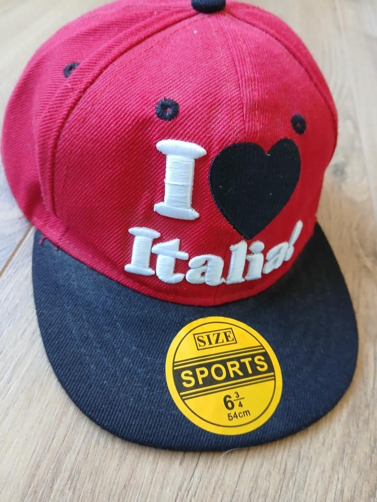 I Love Italia Snapback Pet - Gedragen, nog goed, Kleding | Dames, Hoeden en Petten, Ophalen of Verzenden