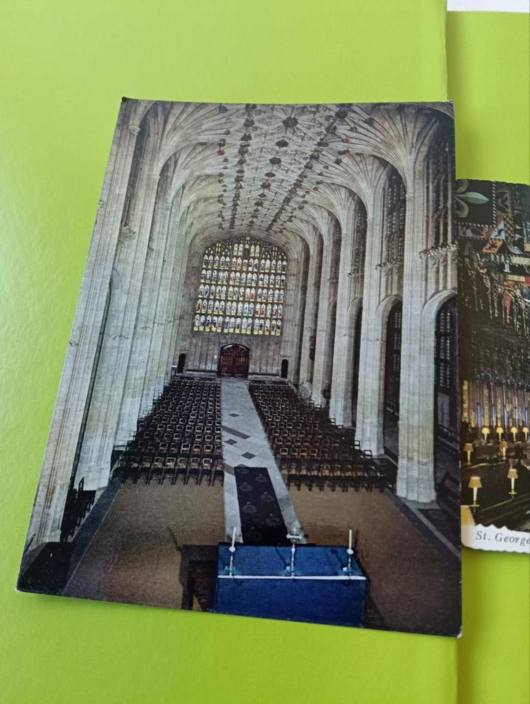 Vintage Ansichtkaarten St. George's Chapel Windsor Castle, Ophalen of Verzenden, 1940 tot 1960, Ongelopen, Engeland