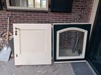 Voordeur 2 delig. Klassiek oude stijl., Doe-het-zelf en Verbouw, Deuren en Horren, Ophalen, Gebruikt, 200 tot 215 cm, Glas
