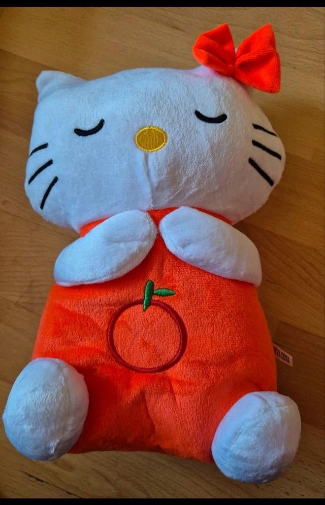 Nieuwe Hello Kitty Knuffel met geluid. Wit en oranje, Kinderen en Baby's, Speelgoed | Knuffels en Pluche, Oranje, Met geluid, Nieuw