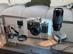 Praktica TL1000 analoge camera + 2 lenzen + accessoires, Ophalen of Verzenden, Gebruikt, Spiegelreflex, Overige Merken