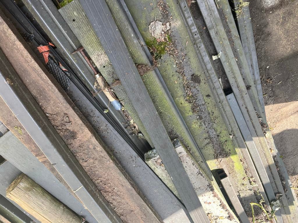 Vlonderplanken kunststof, Tuin en Terras, Terrasdelen en Vlonders, Ophalen, Gebruikt, Kunststof