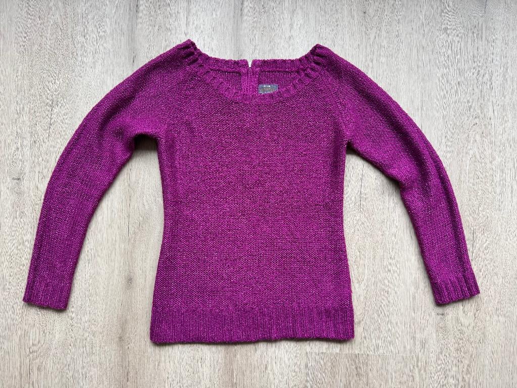 C&A gebreide trui - aubergine - mt L, Ophalen of Verzenden, Zo goed als nieuw, Maat 38/40 (M), Paars