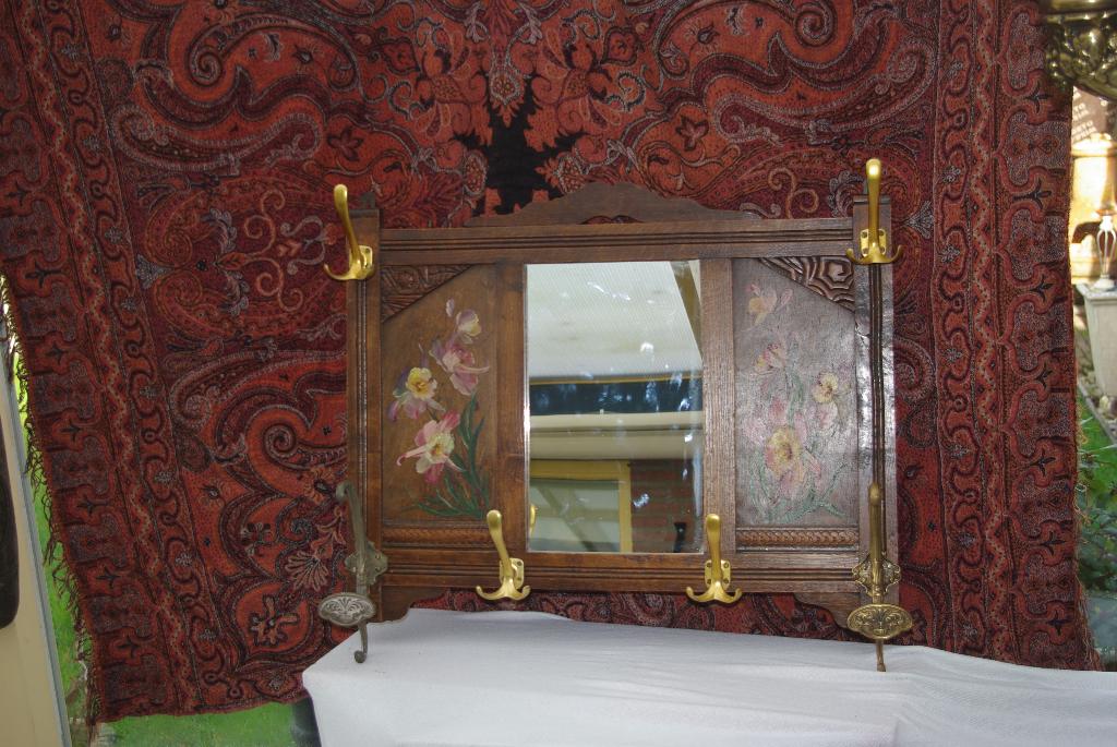 Kapstok / Bamboe spiegel, Ophalen of Verzenden