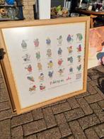 Ingelijst borduurwerk 'Paddington ABC' - Kinderkamer, Ophalen of Verzenden, Gebruikt, Handborduren, Borduurpakket