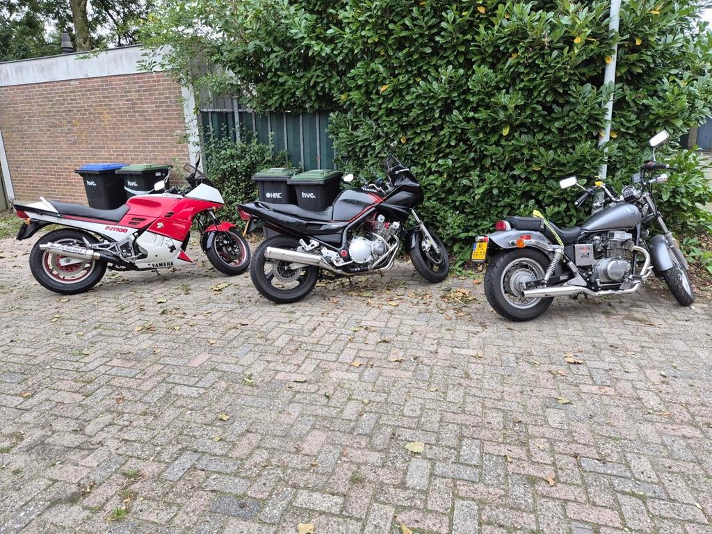 3 motoren Honda Rebel, Yamaha XJ900S, Yamaha FJ1, Ophalen