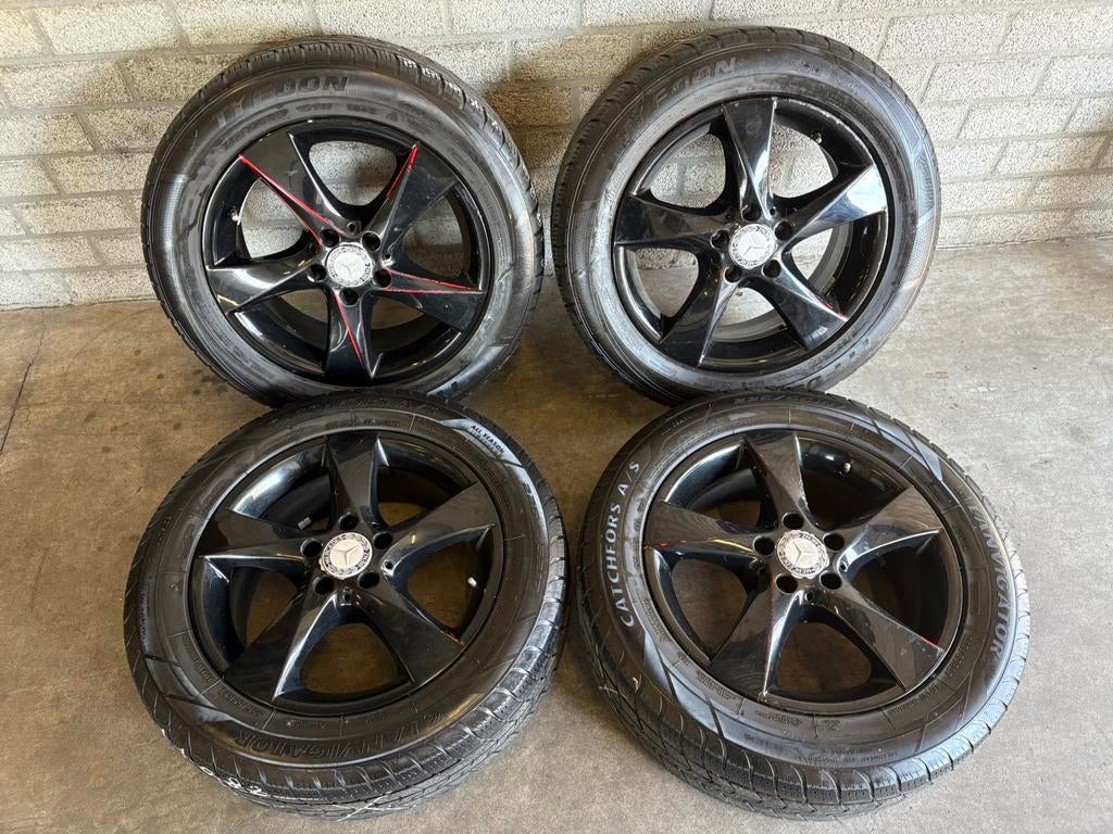 Set 17 inch zwarte Mercedes Vito V-Klasse Viano velgen w447, Auto-onderdelen, Banden en Velgen, Ophalen, Banden en Velgen, 17 inch