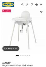 IKEA ANTILOP kinderstoel met blad, wit, Ophalen, Gebruikt, Overige typen, Afneembaar eetblad
