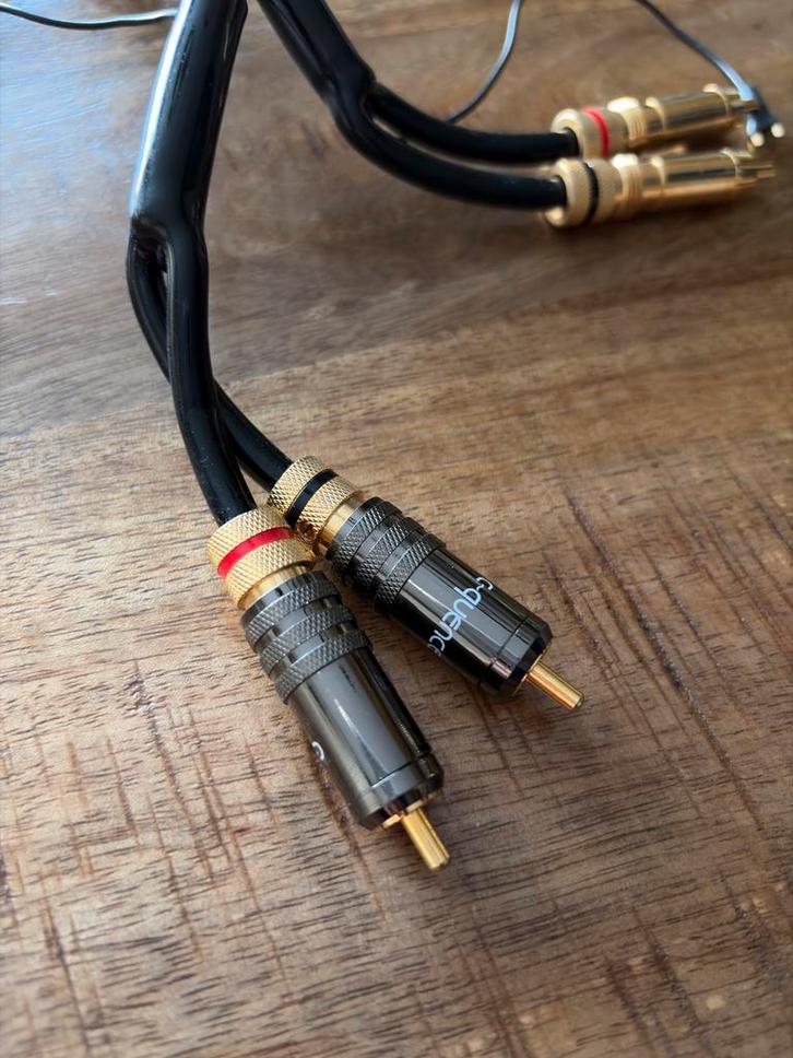 Interlinks voor hifi stereo met vergulde stekkers, Audio, Tv en Foto, Audiokabels en Televisiekabels, Gebruikt, Interlink-kabel