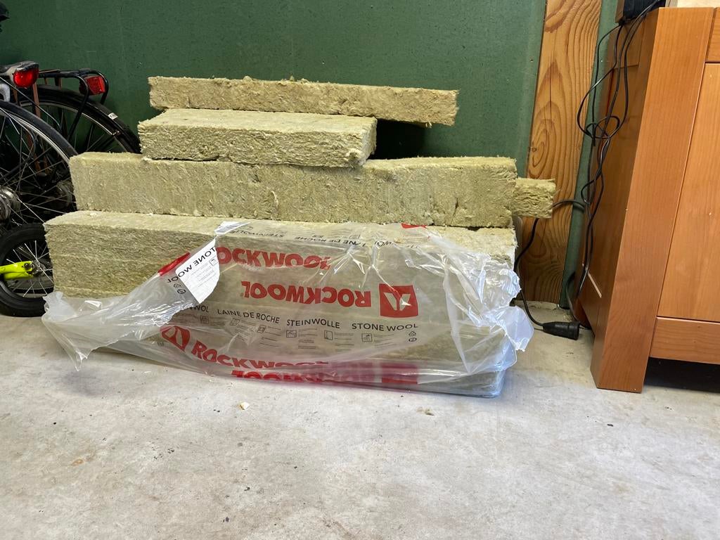 Rockwool steenwol isolatieplaten, Doe-het-zelf en Verbouw, Isolatie en Afdichting, Gebruikt, Steenwol, Minder dan 5 m², Muurisolatie