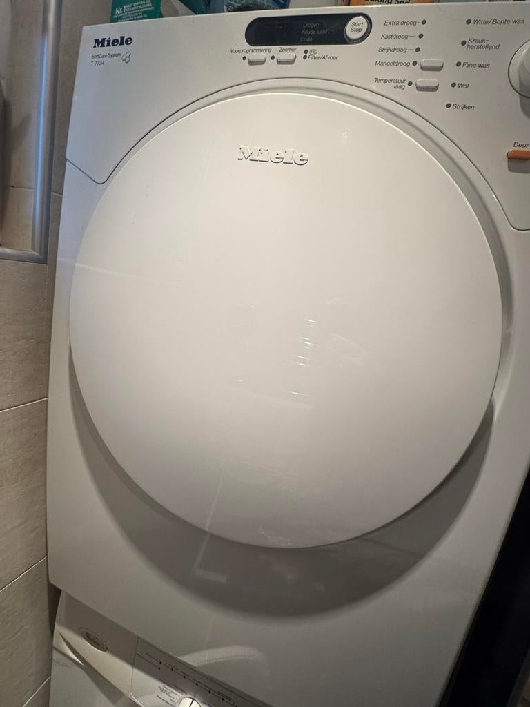 Miele droger T7734 - top kwaliteit -  zeer nette staat, Witgoed en Apparatuur, Wasdrogers, Ophalen, 6 tot 8 kg, Gebruikt, Luchtafvoer