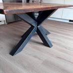 Industrieel metalen onderstel eetkamertafel kruispoot, Huis en Inrichting, Tafels | Eettafels, Ophalen, 100 tot 150 cm, 50 tot 100 cm