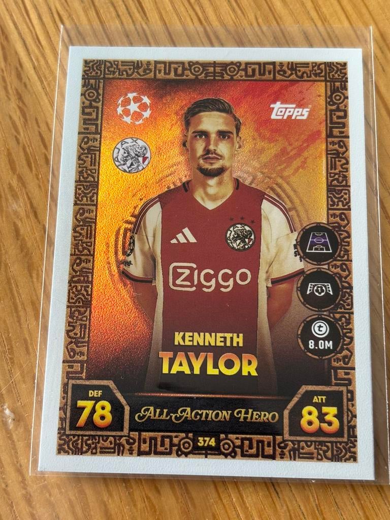 Topps card all action hero Taylor, Verzenden, Nieuw, Plaatje
