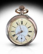 Antiek Zwitsers zilveren zakhorloge – 800 zilver – ca. 1900, Sieraden, Tassen en Uiterlijk, Horloges | Antiek, Overige merken