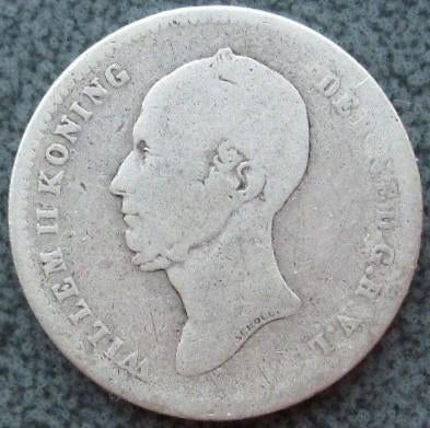 Zilveren kwartje - 25 cent 1848., Postzegels en Munten, Munten | Nederland, Verzenden, Zilver, 25 cent, Losse munt