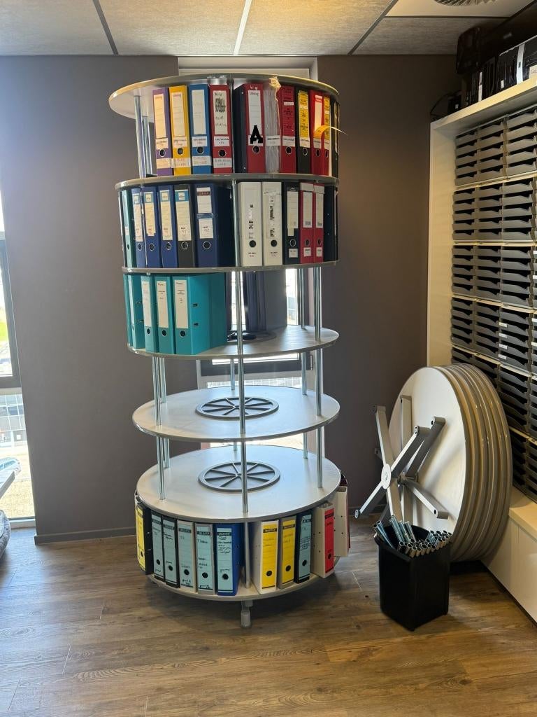 Ordnerzuil / ordnermolen 6 verdiepingen, Archief en Opbergen, Ophalen, Gebruikt, Kast