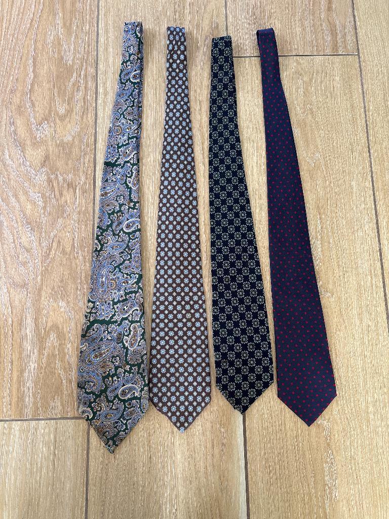4 Vintage: Burberry & Liberty stropdassen, Overige kleuren, Ophalen of Verzenden, Met patroon, Gedragen