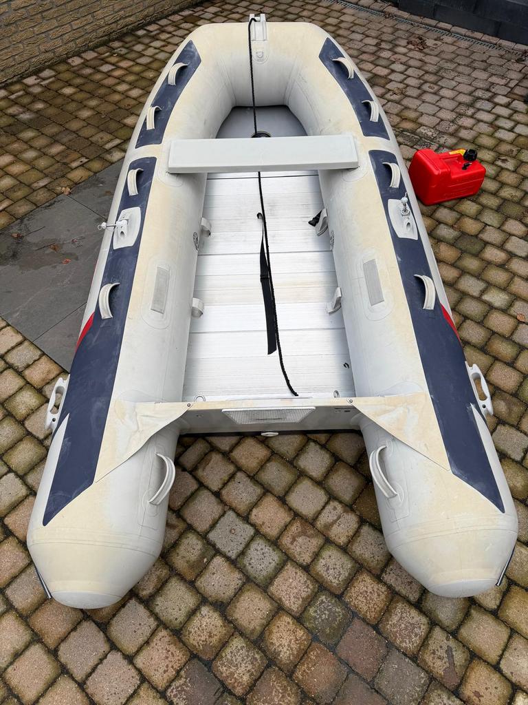 3 meter rubberboot met 9.9 tohatsu, Aluminium, Zo goed als nieuw, Benzine, Minder dan 70 pk