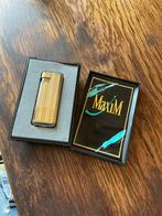 Vintage Colibri Maxim aansteker goudkleurig met doosje, Ophalen of Verzenden, Zo goed als nieuw, Aansteker
