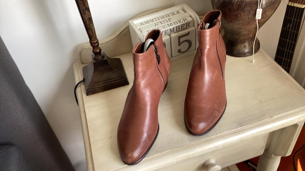 Zo goed als nieuwe schoenen bruin leer maat 38., Ophalen of Verzenden, Zo goed als nieuw, Bruin
