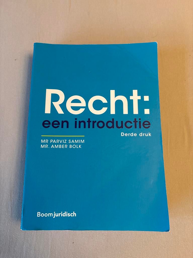 Recht: een introductie - Derde druk, Verzenden, Gamma, Gelezen, HBO