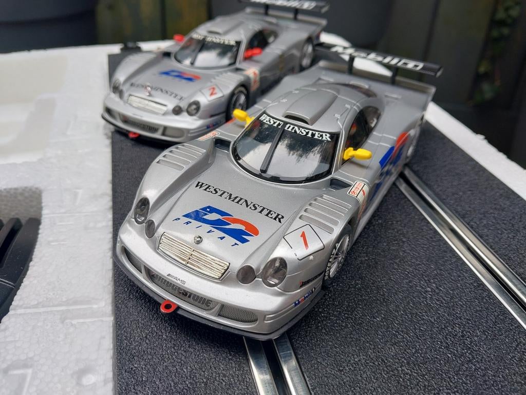 Scalextric NOS Le Mans 24-uurs racebaan met Mercedes race-sl, Kinderen en Baby's, Speelgoed | Racebanen, Ophalen of Verzenden