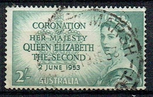 Australie 1953 Kroning Koningin Elisabeth, Verzenden, Gestempeld, Koningshuis