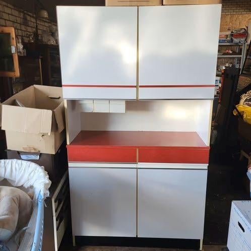 Keukenkast, Huis en Inrichting, Keuken | Keukenelementen, Gebruikt, Minder dan 100 cm, 50 tot 100 cm, 25 tot 50 cm, Rood, Ophalen