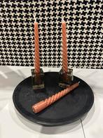 Dienblad met kaarsen, Ophalen, Zo goed als nieuw, Rond, Hout