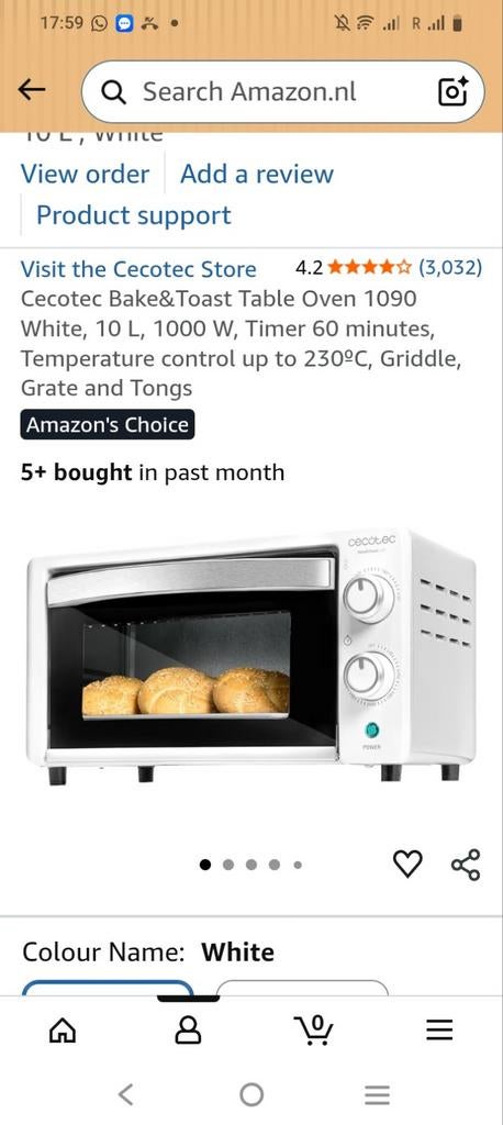 Nieuwe mini oven 10L - nooit gebruikt, Ophalen of Verzenden