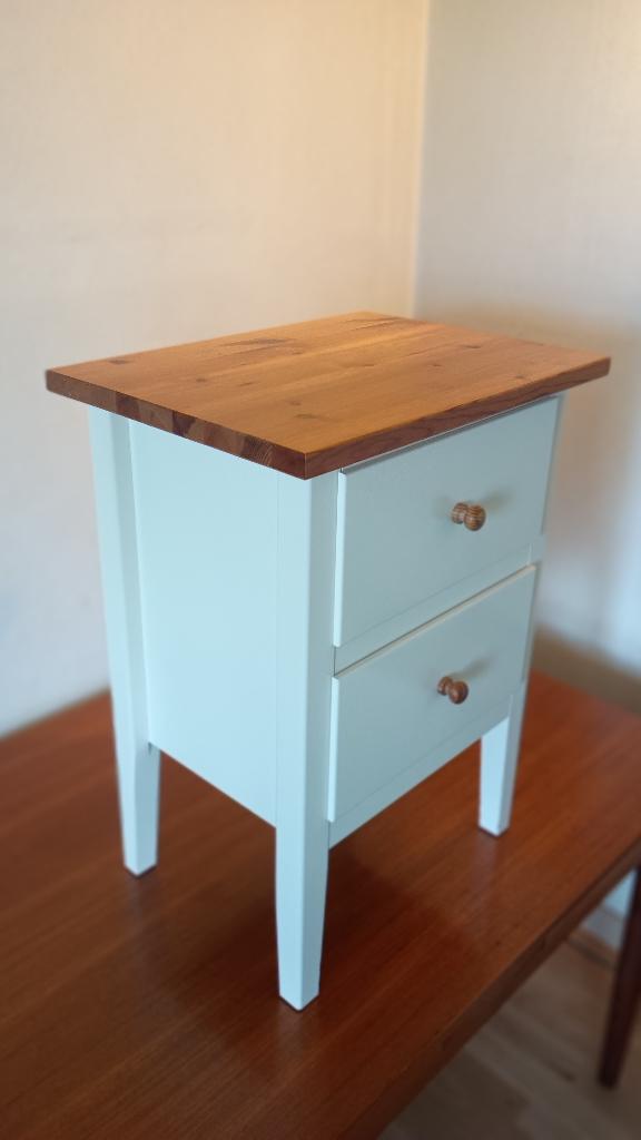 Ikea Visdalen nachtkastje, wit, vintage, Ophalen, Gebruikt, 55 tot 70 cm, 45 tot 65 cm