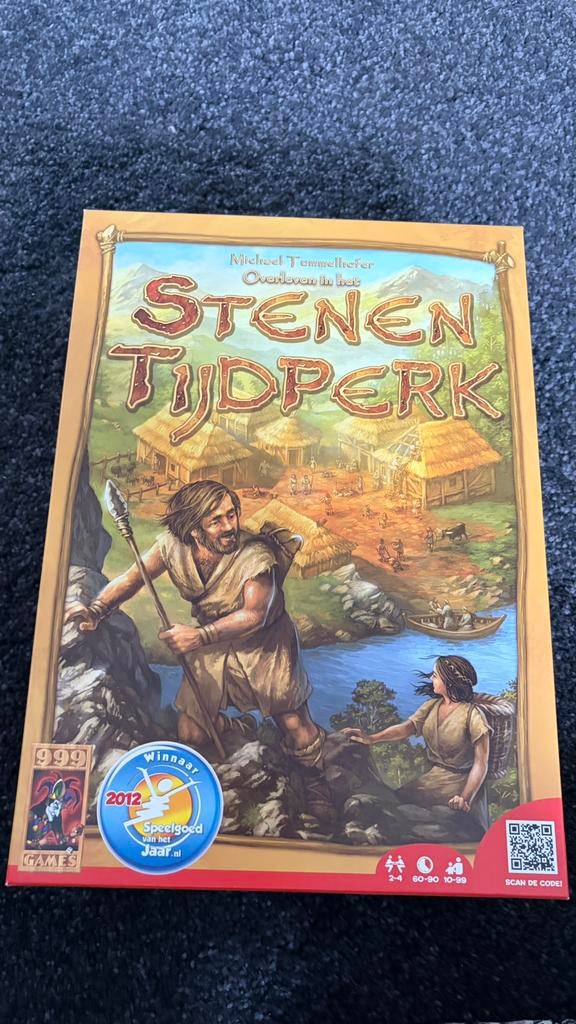 Bordspel Stenen Tijdperk, Hobby en Vrije tijd, Gezelschapsspellen | Bordspellen, Ophalen of Verzenden, Zo goed als nieuw