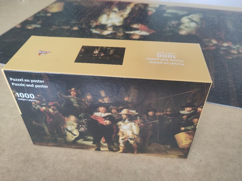 Puzzel Nachtwacht 1000 st, Ophalen, 500 t/m 1500 stukjes, Zo goed als nieuw, Legpuzzel
