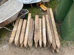 Houten piketpaaltjes 61 stuks, Tuin en Terras, Ophalen, Gebruikt, Minder dan 180 cm, Balken