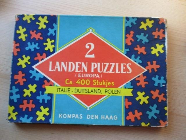 Kompas puzzel Europa 2 landen: Italië-Duitsland, Polen oud!, Ophalen of Verzenden, 500 t/m 1500 stukjes, Gebruikt