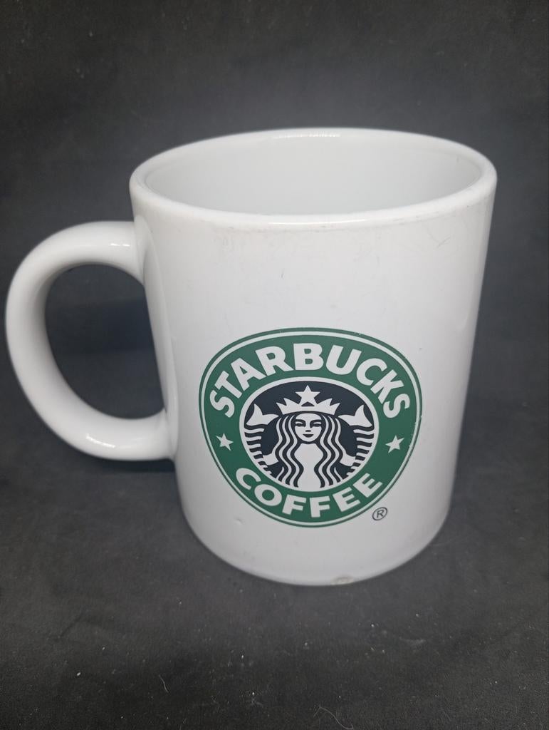 Starbucks Koffie Mok - Wit met Groen Logo, Huis en Inrichting, Keuken | Servies, Gebruikt, Keramiek, Ophalen of Verzenden, Overige stijlen